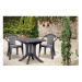 Tmavosivá plastová záhradná stolička Sicilia – Keter