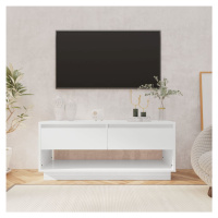 vidaXL TV skrinka lesklá biela 102x41x44 cm drevotrieska