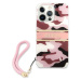 Plastové puzdro Guess na Apple iPhone 13/13 Pro GUHCP13LKCABPI Camo Strap Collection ružové