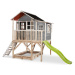 Domček cédrový na pilieroch Loft 550 Grey Exit Toys veľký s vodeodolnou strechou pieskoviskom a 