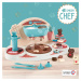 Hravá kuchárka s receptami Chef Chocolate Factory Smoby na výrobu čokoládových bonbónov s doplnk