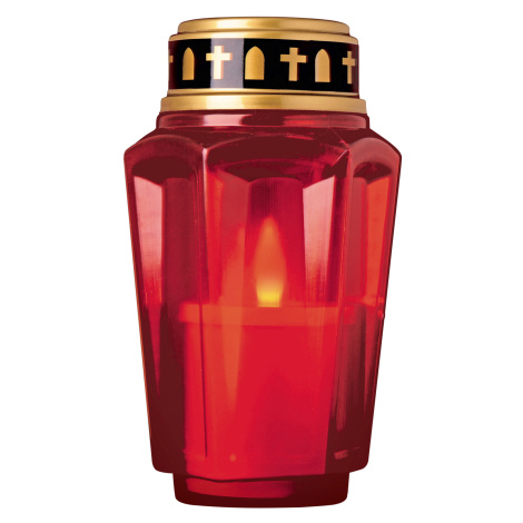 svietidlo sviečka v červenom kahanci (SOMOGYI)