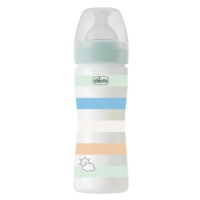 CHICCO Fľaša dojčenská Well-being silikón 250ml chlapec