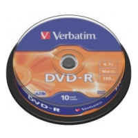 DVD-R VERBATIM 4,7GB 16x cake box (bal=10ks)
