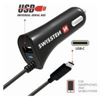 SWISSTEN CL autonabíjačka USB-C a USB 2,4A