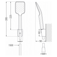 Mexen Royo vaňová sada R62, čierna - 72213R62-70