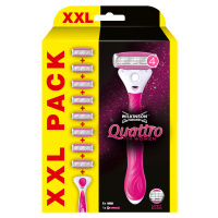 WILKINSON SWORD Quattro XXL holiaci strojček pre ženy + náhradné hlavice 8 ks