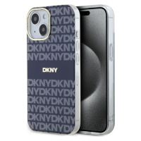 DKNY PC/TPU Repeat Pattern Tonal Stripe Magsafe Zadný Kryt pre iPhone 15 Blue