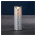LED sviečka Sara Exclusive, strieborná, Ø 5cm, výška 15cm