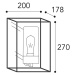 Vonkajšie nástenné svetlo Cubic³ 3366 mosadz/číra