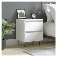 vidaXL Nočný stolík biely 40x35x50 cm spracované drevo