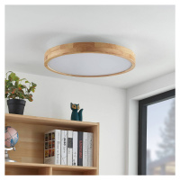 Stropné svietidlo Lindby Lanira LED z dubového dreva, 60 cm