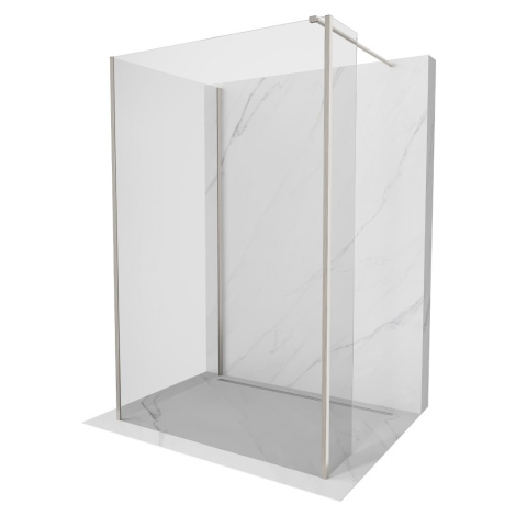 MEXEN/S - Kioto Sprchová zástena WALK-IN 100 x 100 x 30 cm, transparent, nikel kefovaná 800-100-