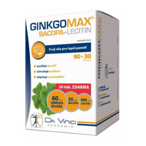 DA VINCI Ginkgomax + bacopa + lecitin 90 + 30 kapsúl ZADARMO