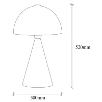 Stolová lampa Dodo 5052, výška 52 cm, biela