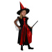 Detský kostým čarodejnica čierno-červená s klobúkom (M)