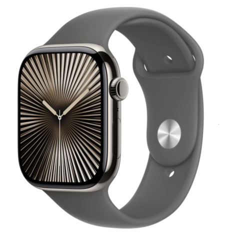 APPLE Watch Series 10 Cellular 42mm Prírodný titán so skalo šedým športovým remienkom M/L