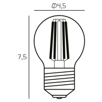 Ľubovoľná LED žiarovka, E27 Ø 4,5 cm 3,5 W 2 200 K stmievateľná