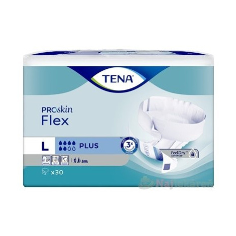 TENA Flex Plus L inkontinenčné nohavičky s rýchloupevňovacím pásom 30 ks