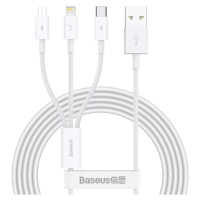 Kábel USB cable 3in1 Baseus Superior Series, USB to micro USB / USB-C / Lightning, 3.5A, 1.2m (w