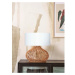 Stolová lampa s textilným tienidlom v bielo-prírodnej farbe (výška 60 cm) Kalahari – Good&amp;Mo