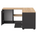TV stolík v dekore duba v čierno-prírodnej farbe 90x45 cm Angle – TemaHome