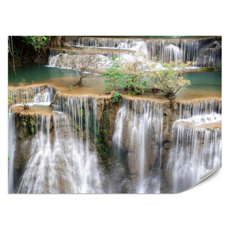 Muralo FOTOTAPETA Pre Obývaciu Izbu Vodopád Panoráma Rastliny Príroda 100 x 70 cm
