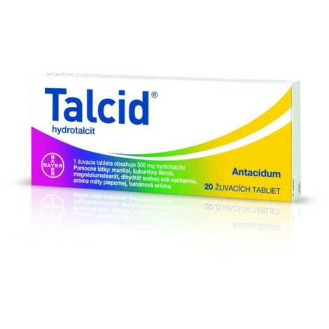 TALCID 500 mg 20 žuvacích tabliet