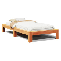 vidaXL PosteÄľ bez matraca voskovo hnedĂˇ 75x190 cm masĂ­vna borovica