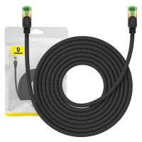 Kábel Baseus Braided network cable cat.8 Ethernet RJ45, 40Gbps, 8m (black)