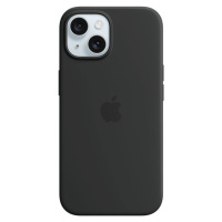 Apple Originál Silikónový kryt s MagSafe pre iPhone 15 Black, MT0J3ZM/A