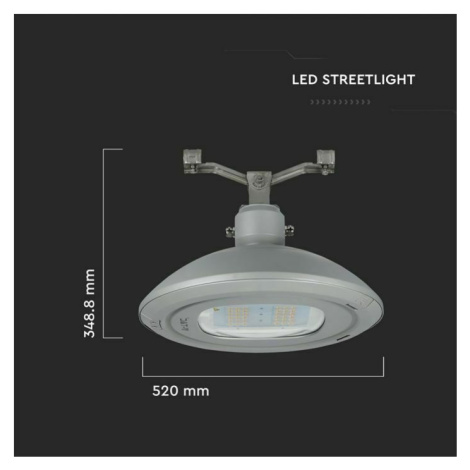 Pouličné LED svietidlo PRO 100W, 4000K, 12000lm, VT-115ST (V-TAC)