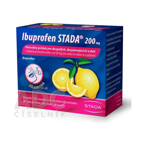 Ibuprofen STADA 200 mg perorálny prášok