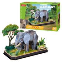 Cubicfun Puzzle 3D Zvierací kamaráti Slon 42 dielikov