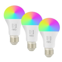 Immax NEO LITE 3x Smart žiarovka LED E27 9W RGB+CCT farebná a biela, stmievateľná, WiFi
