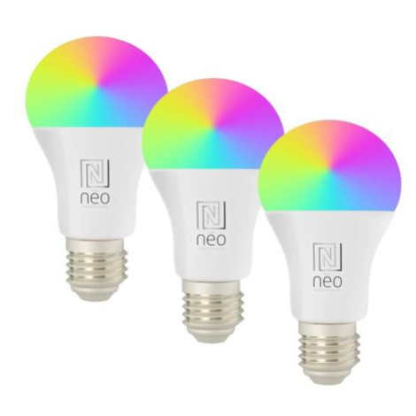 Immax NEO LITE 3x Smart žiarovka LED E27 9W RGB+CCT farebná a biela, stmievateľná, WiFi