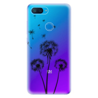 Odolné silikónové puzdro iSaprio - Three Dandelions - black - Xiaomi Mi 8 Lite