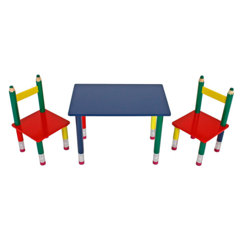 Detský set stôl + 2 stoličky PASTELKY