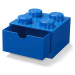 LEGO® stolný box 4 so zásuvkou - modrá