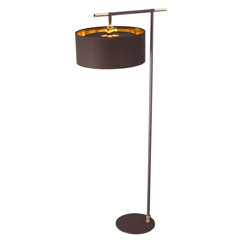 Stojaca lampa Balance v hnedej/mosadznej Elstead