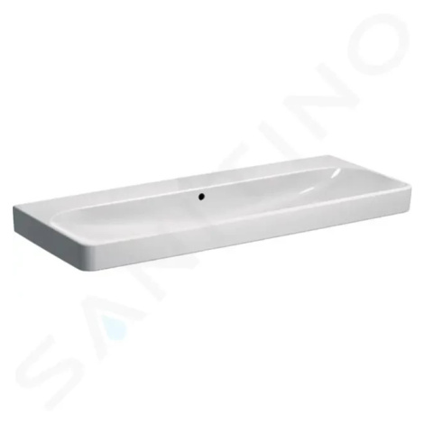 GEBERIT - Smyle Square Dvojumývadlo 1200x480 mm, s prepadom, bez otvoru na batériu, biela 500.22