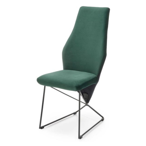 Sconto Jedálenská stolička SCK-485 tmavozelená/čierna Houseland