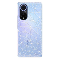 Odolné silikónové puzdro iSaprio - Abstract Triangles 03 - white - Huawei Nova 9