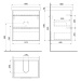 Bruckner - NERON umývadlová skrinka 57,5x64x44,7 cm, biela 500.117.0