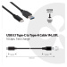 Kábel USB Club3D 3.1 Type-C na USB 3.1 Typ A, 10Gbps Power Delivery 60W (M/M), 1m