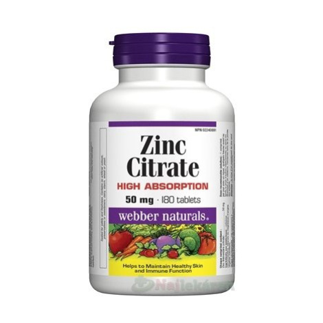 Webber Naturals Zinok 50 mg 180 tabliet