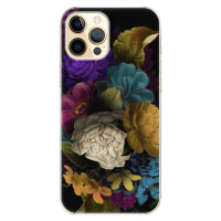 Odolné silikónové puzdro iSaprio - Dark Flowers - iPhone 12 Pro Max