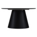 Konferenčný stolík vo svetlosivej a čiernej farbe s doskou v dekore mramoru ø 80 cm Tango – Furn