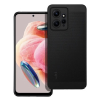 Xiaomi Redmi Note 12 4G, plastový zadný kryt, priedušný, dierovaný vzor, priedušný, čierny