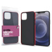 Apple iPhone 15, Silikónové puzdro s farebnými tlačidlami, Xprotector Matte, priesvitné/červené